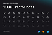 Universal Icon Set | 1,000+ Icons, a Solid Icon by Lumina_ui_ux202 (Thumbnail 1 of 6)