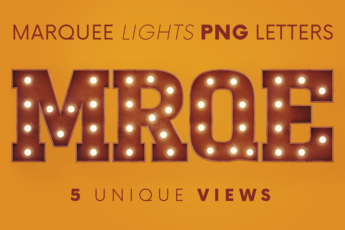Marquee Lights - 3D Lettering, a Graphic by MIIM (Photo 2 of 8)