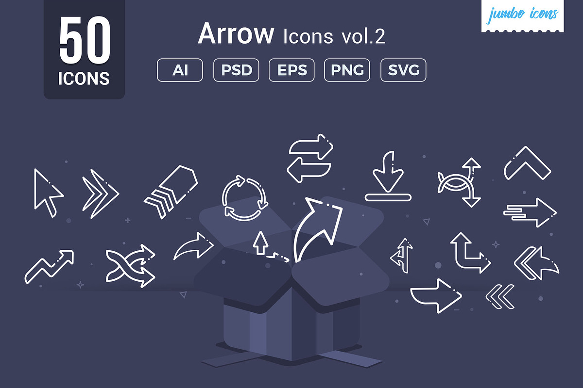 Arrow Line Vector Icons V2, an Outline Icon by Jumbo Icons (Photo 1 of 5)