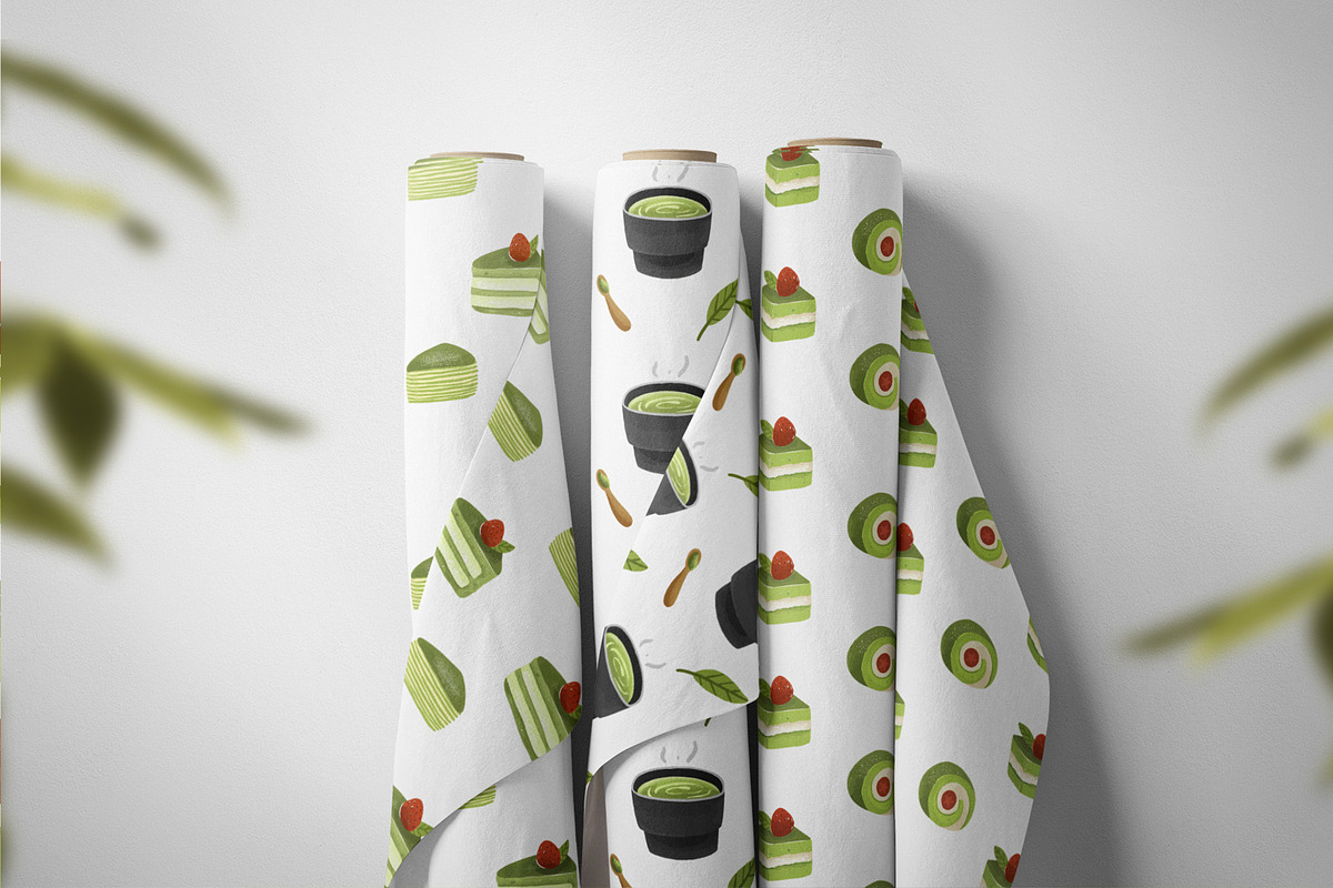 Matcha illustrations bundle, a Food Illustration by RizkaNurfazrina (Photo 2 of 7)