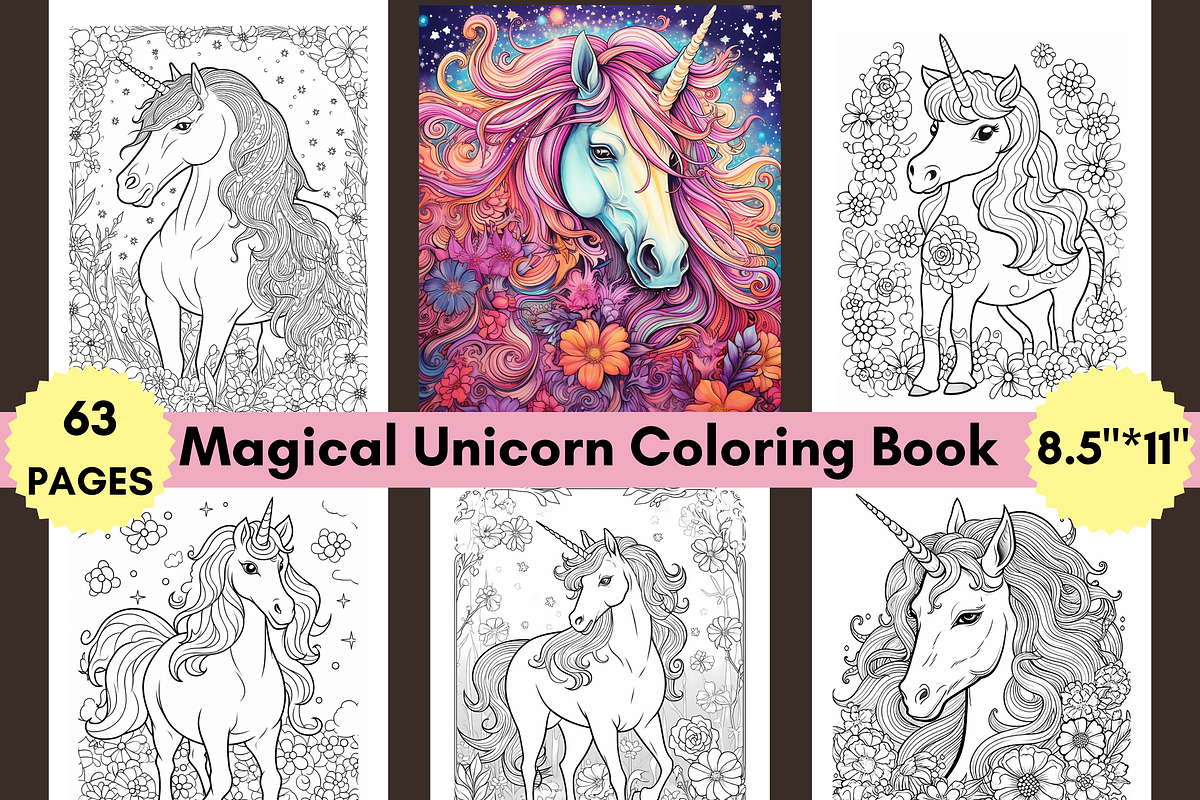 Cute Unicorn Coloring Pages for Adults