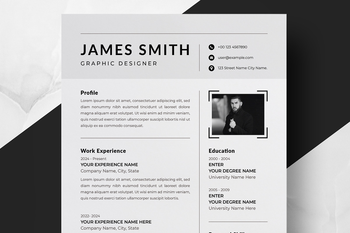 Creative Resume with Portfolio