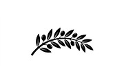 Olive Leaf Branch Silhouette Set, an Object Graphic by Creativeshirt (Thumbnail 2 of 3)