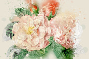 Watercolor Roses Vintage Overlays, an Illustration by ephemoire (Thumbnail 6 of 8)
