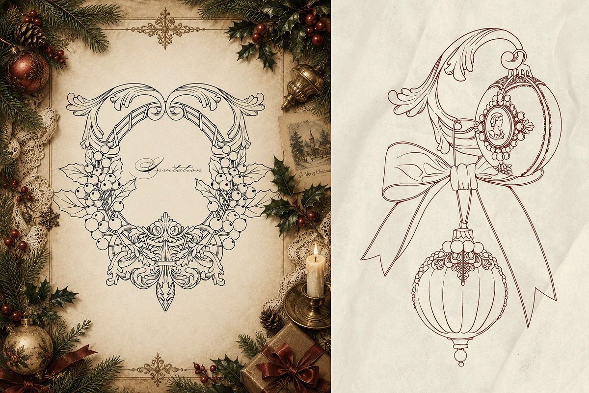 Victorian Christmas + Procreate, a Decorative Illustration by Skliarova (Photo 9 of 10)