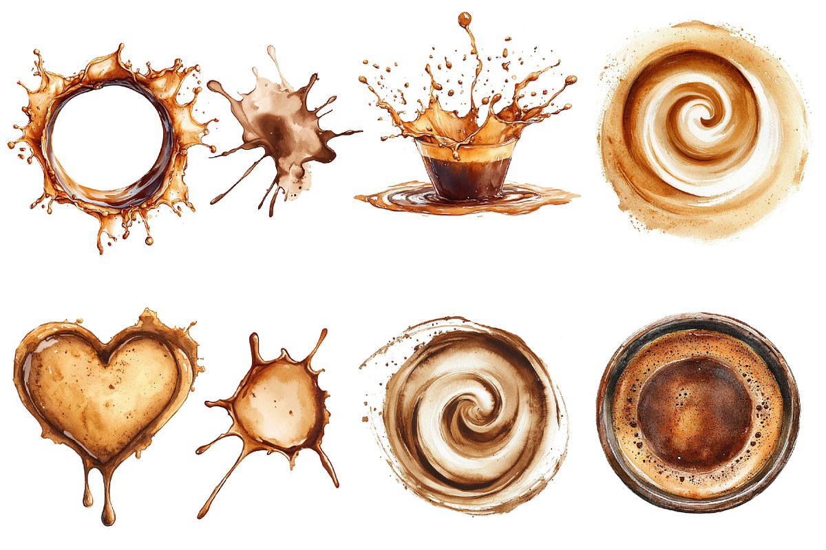 Coffee Stains Clipart, an Illustration by Designworld (Photo 2 of 9)