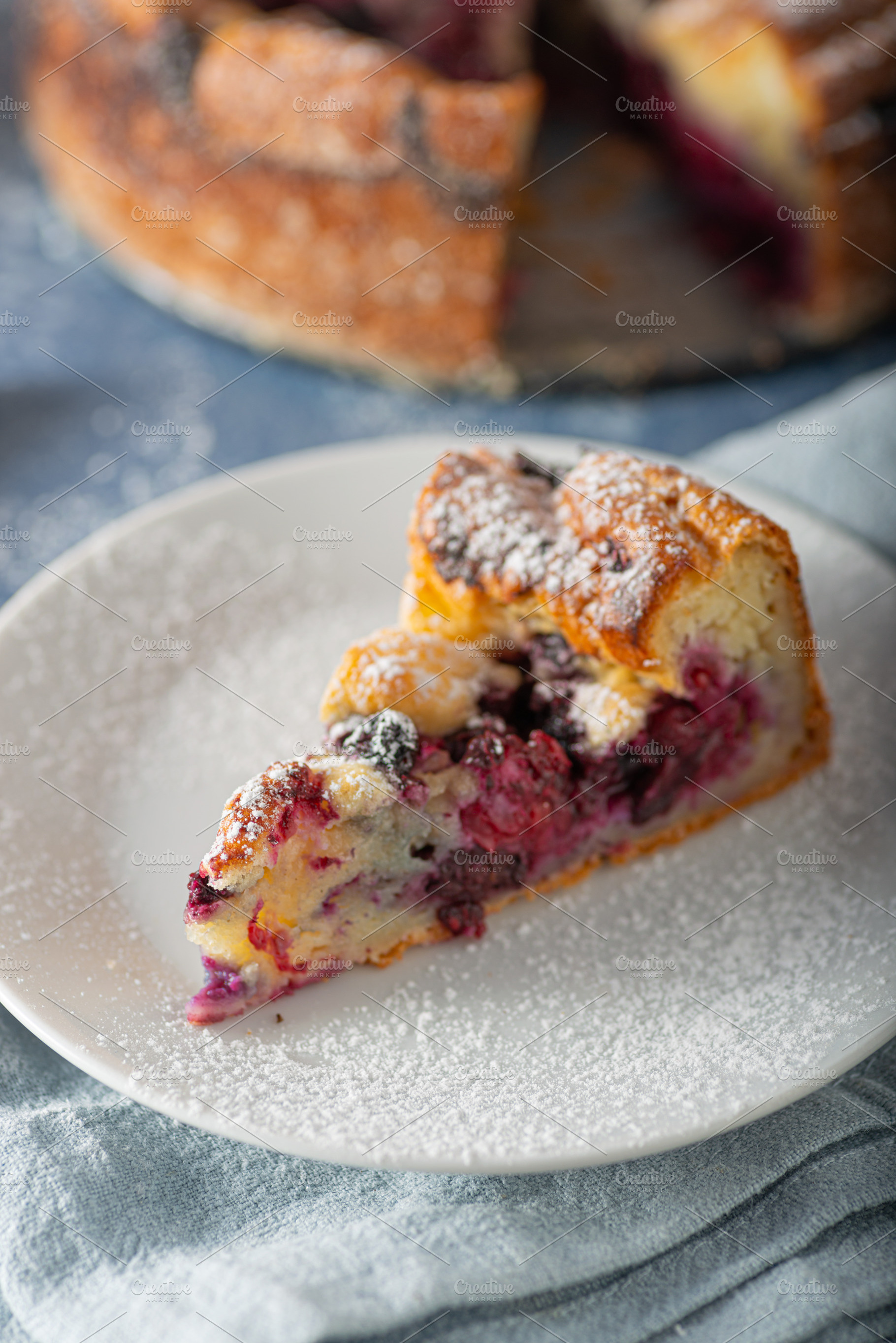 Breaded rustic pie with berries, a Food & Drink Photo by Stepanek Photography