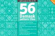 56 Damask Pattern Tiles, a Pattern Graphic by GarryKillian (Thumbnail 1 of 5)