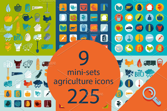 9 Agriculture Sets Of Icons