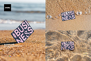 Business Card on the Beach Mockup, an Advertising Mockup by creatsy5 (Thumbnail 1 of 6)