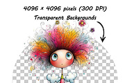 Watercolor Quirky Fairy Clipart Set, a Graphic by one-touch (Thumbnail 9 of 14)