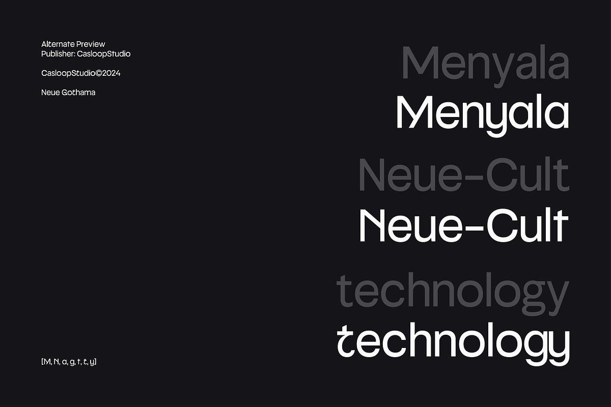 Neue Jothama - Geometric 14 Fonts VF, a Sans Serif Font by Casloop Studio (Photo 7 of 9)