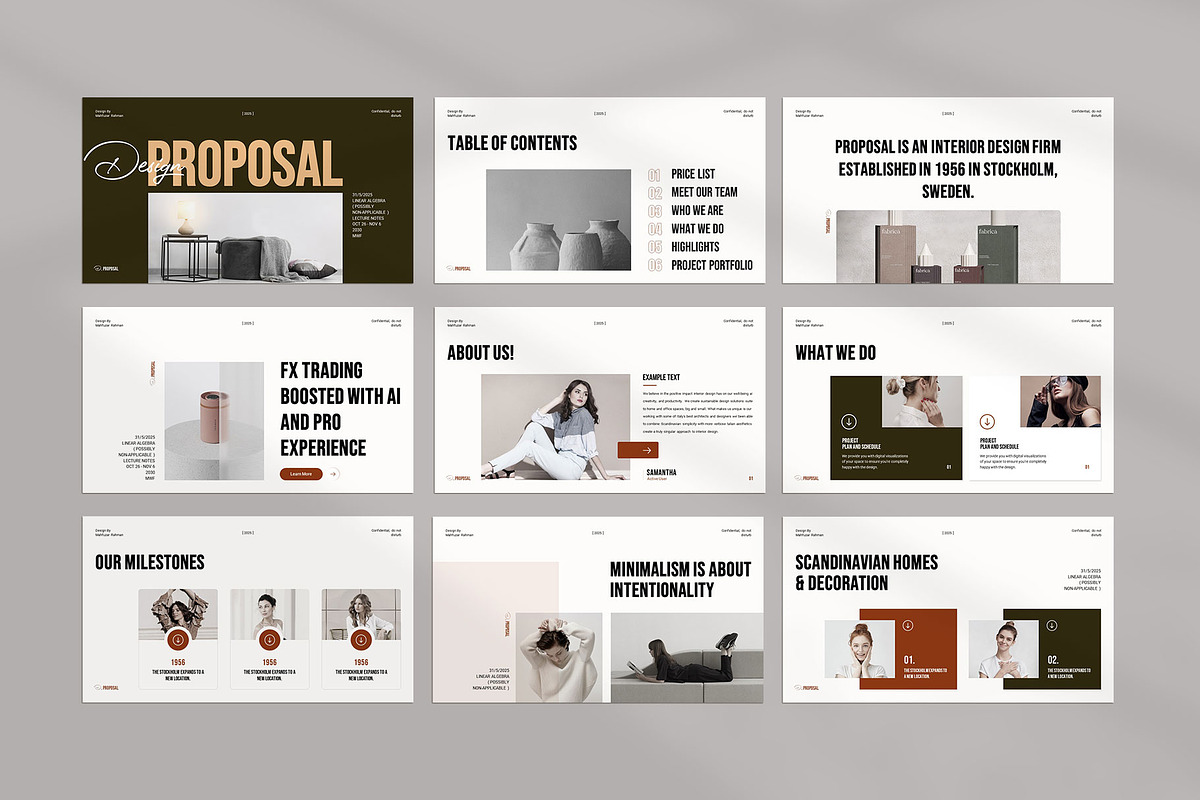 Interior Design Proposal, a Presentation Template by KreateTribe (Photo 2 of 6)