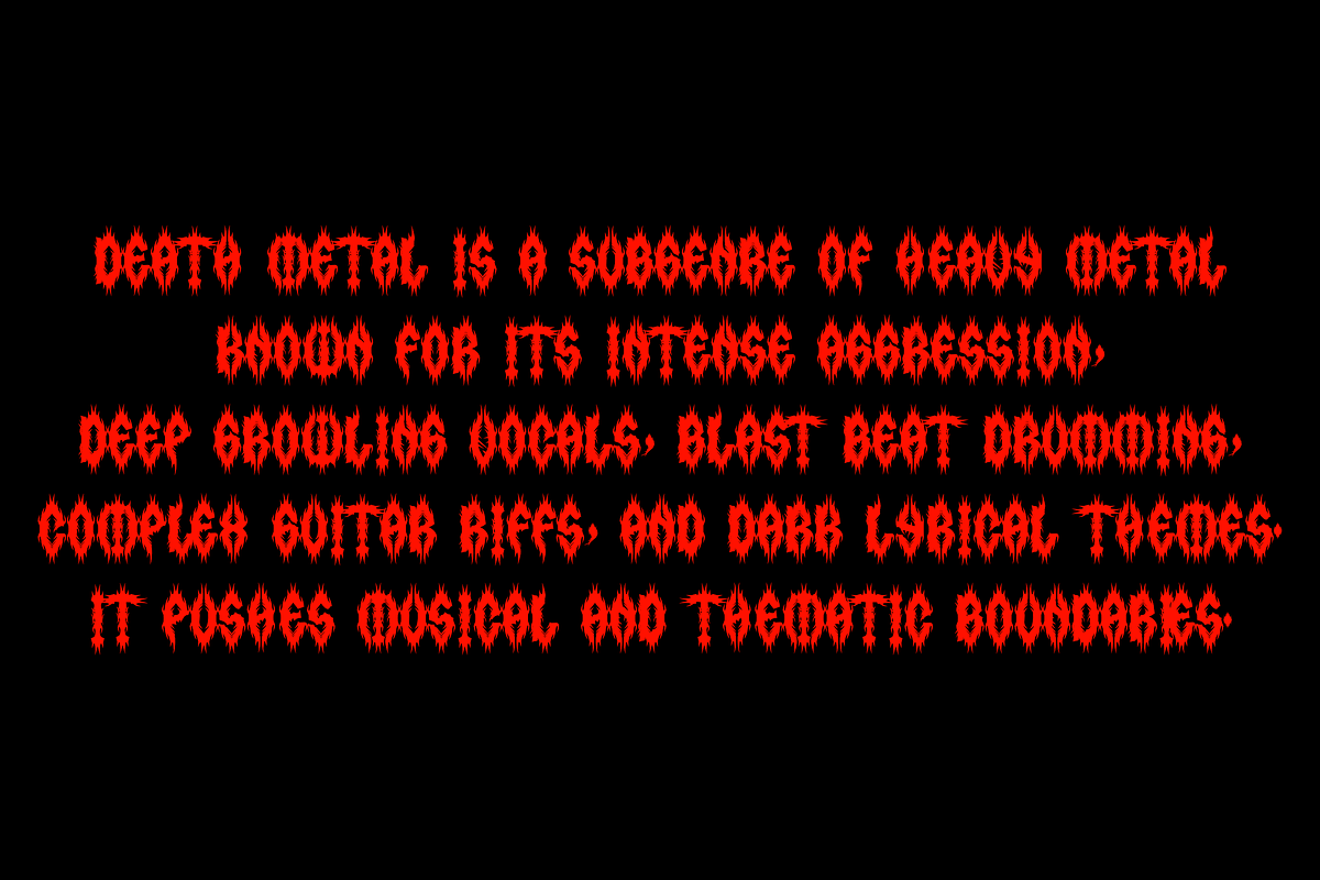 MALECTION – A Chaos and Darkness, a Font by zamjumps (Photo 5 of 6)