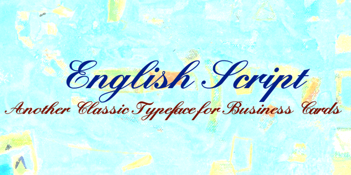 EnglishScript, a Script Font by Wiescher-Design