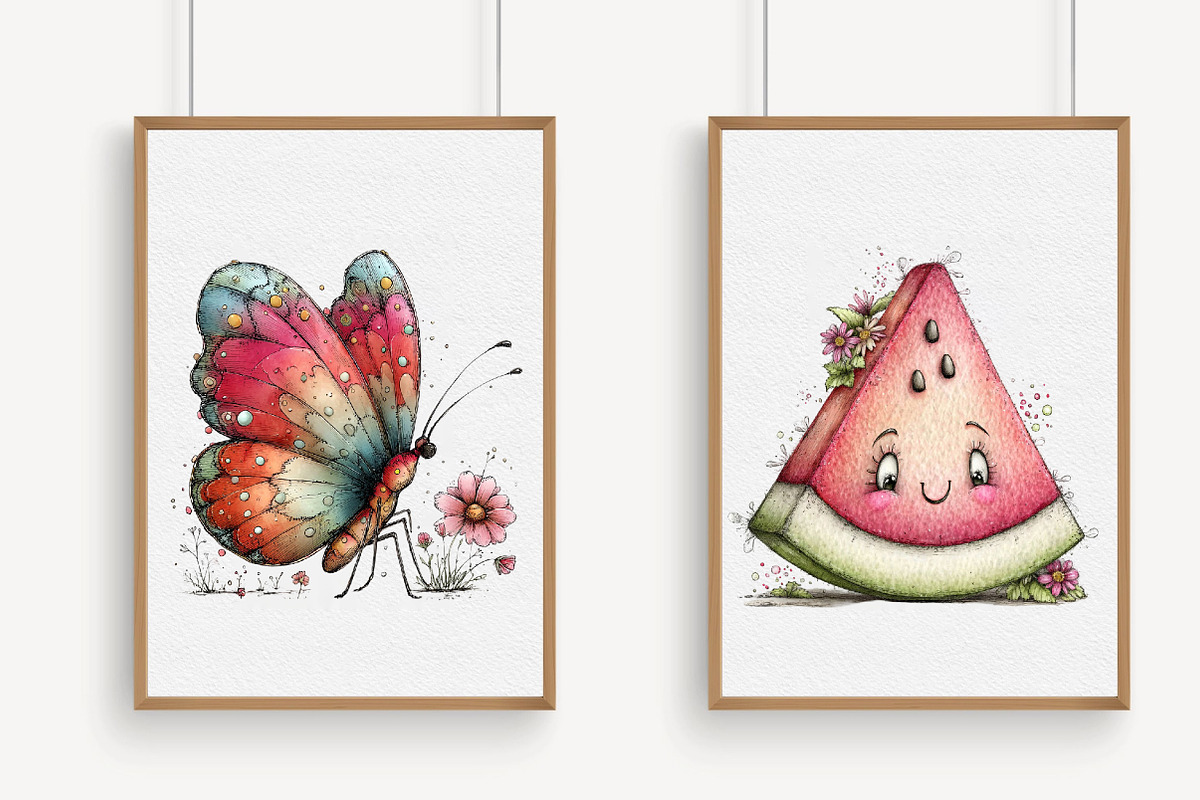 Watercolor Cute Summer Collection, an Illustration by Libby Wishes (Photo 3 of 7)