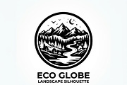 60 Eco Globe Landscape Silhouette, a Technology Illustration by Amazin_art (Thumbnail 17 of 25)