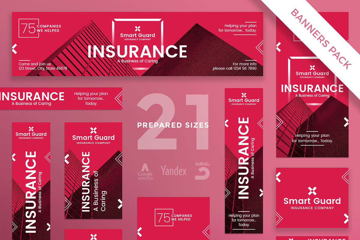 Banners Pack | Insurance Company, a Templates & Theme by Amber Graphics