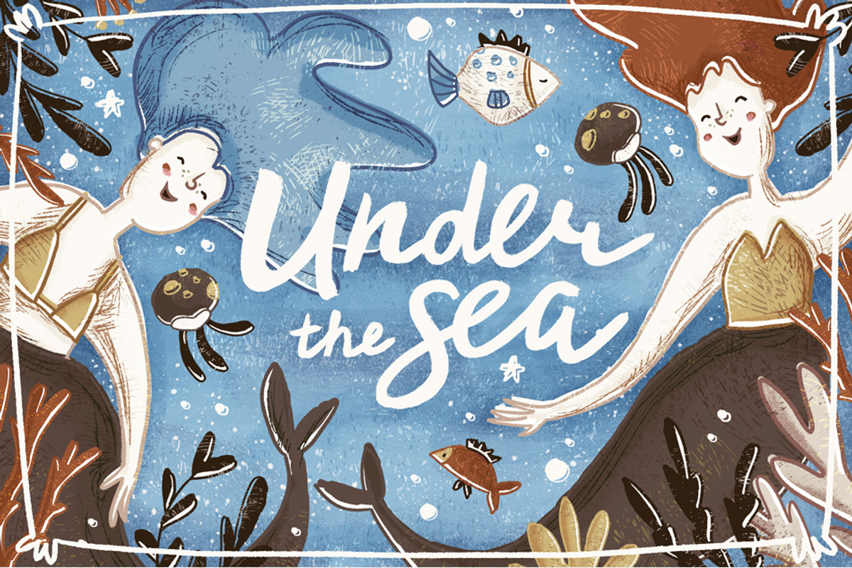 Under The Sea Collection • Mermaids, a Decorative Illustration by Yeticrab (Photo 1 of 11)