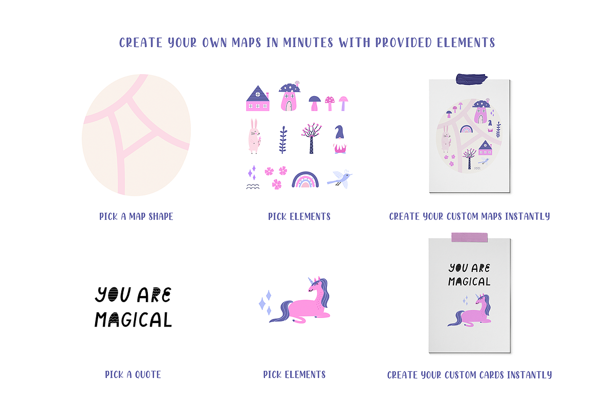 Magical World Map & Card Creator, an Animal Illustration by Nova Studio (Photo 16 of 25)
