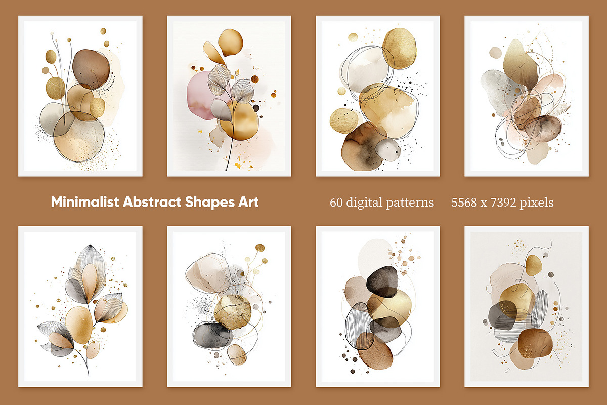 Minimalist Abstract Shapes Art, a Decorative Illustration by Housui Patterns (Photo 8 of 17)
