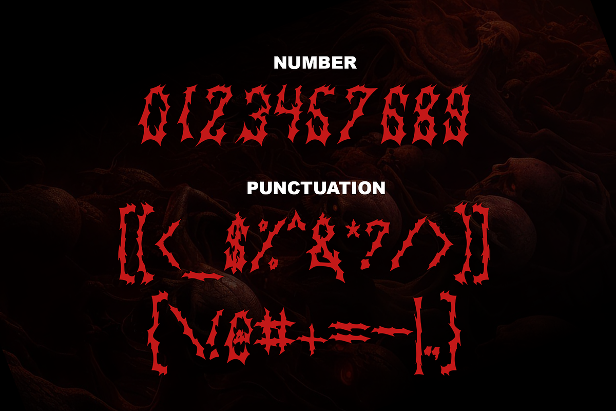 Firehell, a Blackletter Font by zamjumps (Photo 11 of 11)