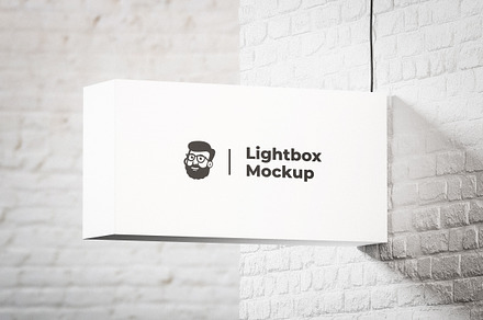 Logo Signage Lightbox Mockup, an Advertising Mockup by Designer Dude