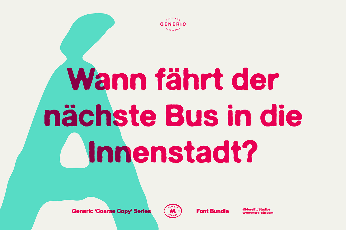 Generic – Coarse Copy (3 Fonts), a Sans Serif Font by More Etc. Studios (Photo 5 of 9)