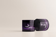 Violet Glass Cosmetic Jar Mock-up, a Cups & Container Mockup by pmvch (Thumbnail 6 of 20)