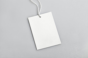 Cloth label blank white tag containing background, blank, and closeup