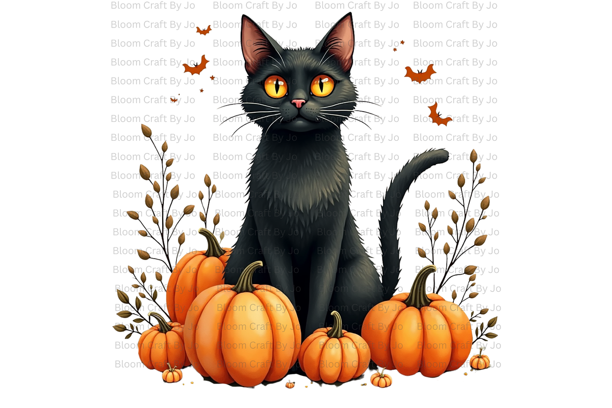 Pumpkins with Black Cats, an Animal Illustration by Bloom Craft Creations (Photo 9 of 12)