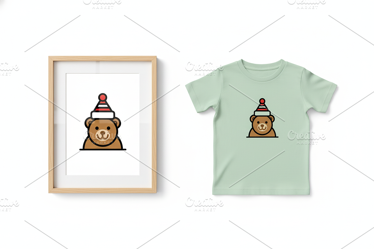 Christmas Bear Festive Icon, a Branding & Logo Template by Vectorium Studio (Photo 2 of 2)