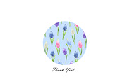 Watercolor Muscari Seamless Patterns, an Illustration by OlDm_Shop (Thumbnail 9 of 9)