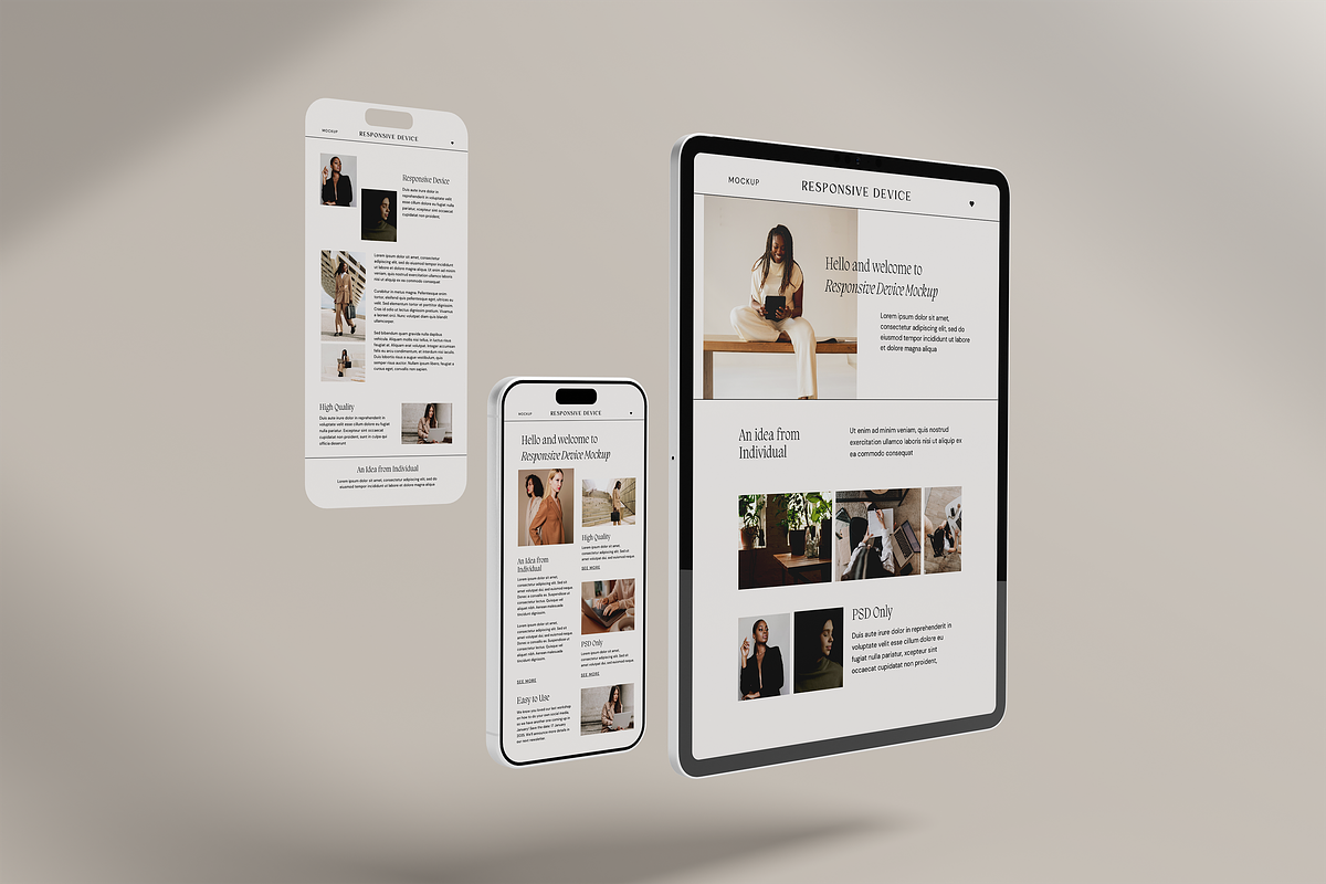 Responsive Device Mockup, a Wearable Device Mockup by xavier_studio (Photo 3 of 5)