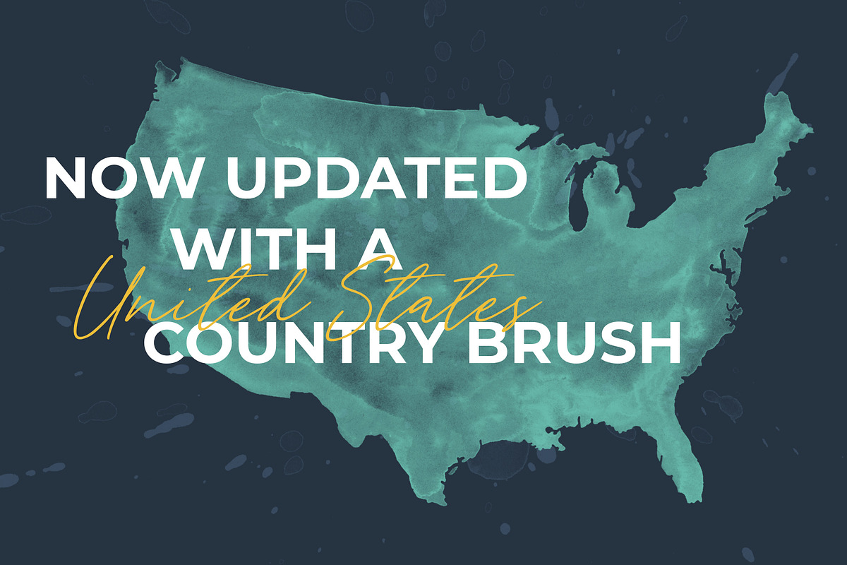 Louisiana US Watercolor PS Brush, a Brush Add-On by Fernwel Creative (Photo 2 of 6)