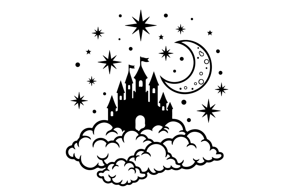 Fantasy Castle Cloud Moon Bundle, an Object Illustration by Gaye Art (Photo 12 of 30)