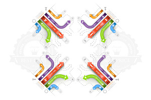 Infographic Arrows Circuit