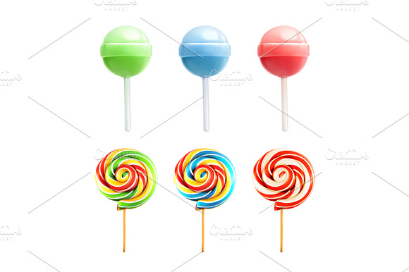 Sweet Candies Vector Icon Set