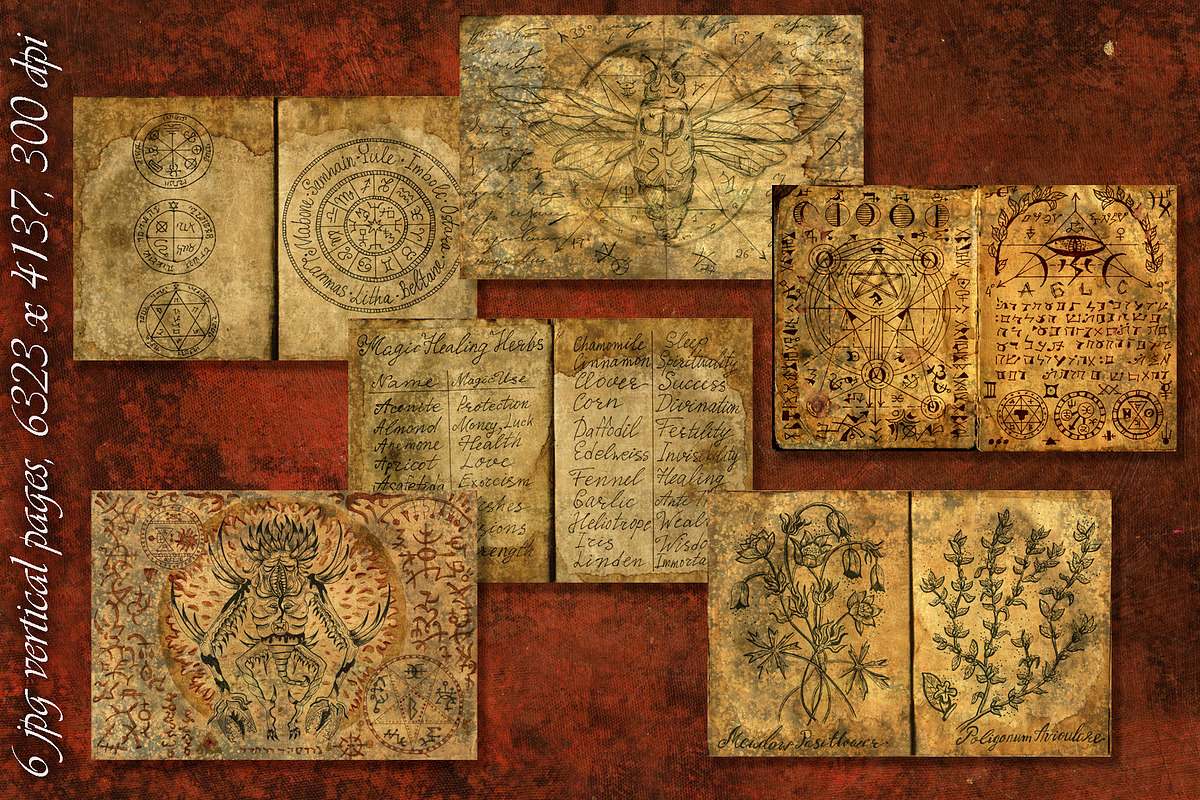 Old Mystic Pages, a Texture Illustration by Samiramay (Photo 3 of 6)
