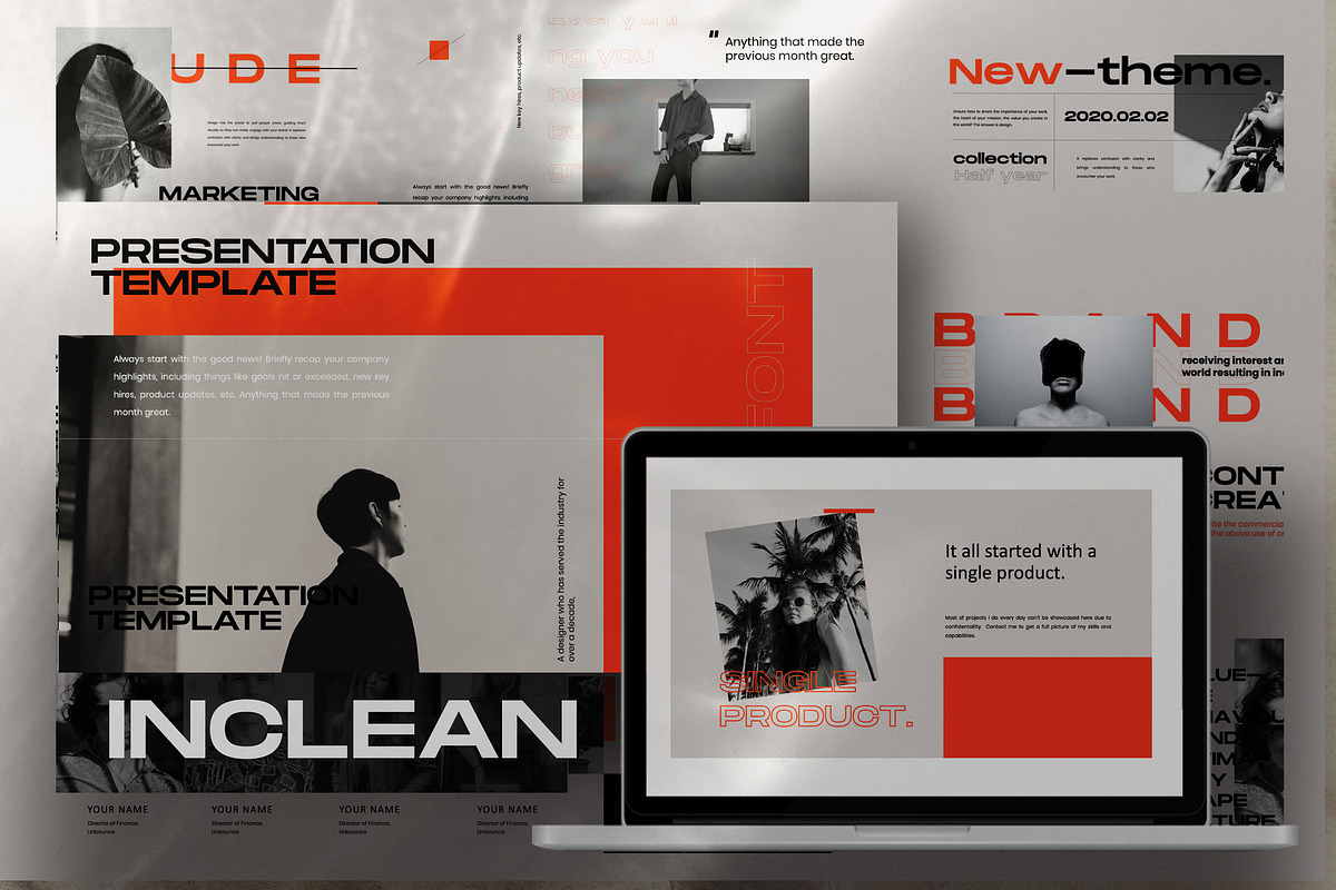INCLEAN - Minimal Creative Keynote, a Presentation Template by Dirtytemp Studio (Photo 1 of 9)
