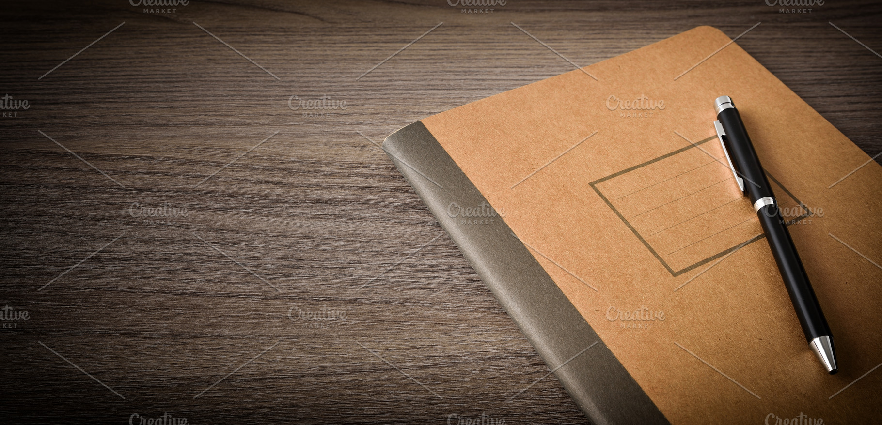 Notebook and Pen on Wooden Desk, a Business Photo by Davizro's Market