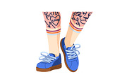 Women's legs in shoes set, a Person Illustration by PaperTrident (Thumbnail 5 of 12)