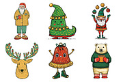 Whimsical Playful Christmas Characte, an Illustration by Daily.Designs (Thumbnail 5 of 5)