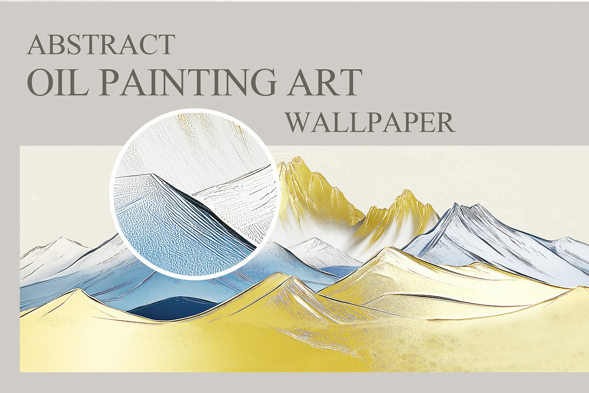 Oil painting golden mountain wallpap, a Decorative Illustration by fei long (Photo 4 of 10)