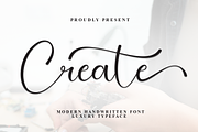 Create | Script Font, a Handwritten Font by Scratchones (Thumbnail 1 of 9)