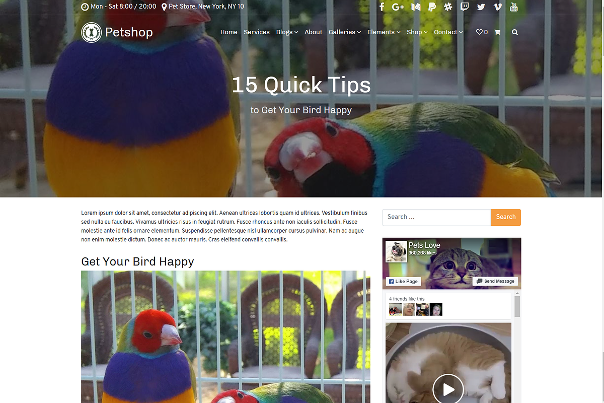 Petshop & Pet Care WordPress Theme, a WordPress Template by Visualmodo (Photo 29 of 30)