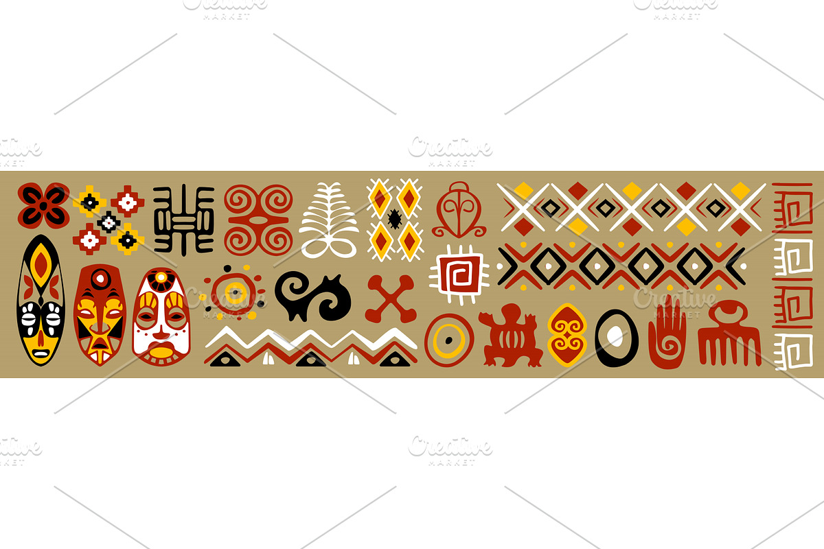 African symbol doodle set, an Object Illustration by art PVP - market