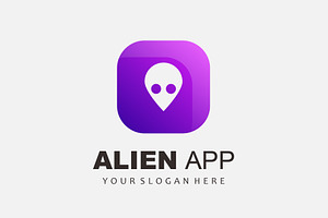 Alien App Design Logo Icon Gradient