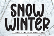 Snow Winter | Script Font, a Script Font by Scratchones (Thumbnail 1 of 8)