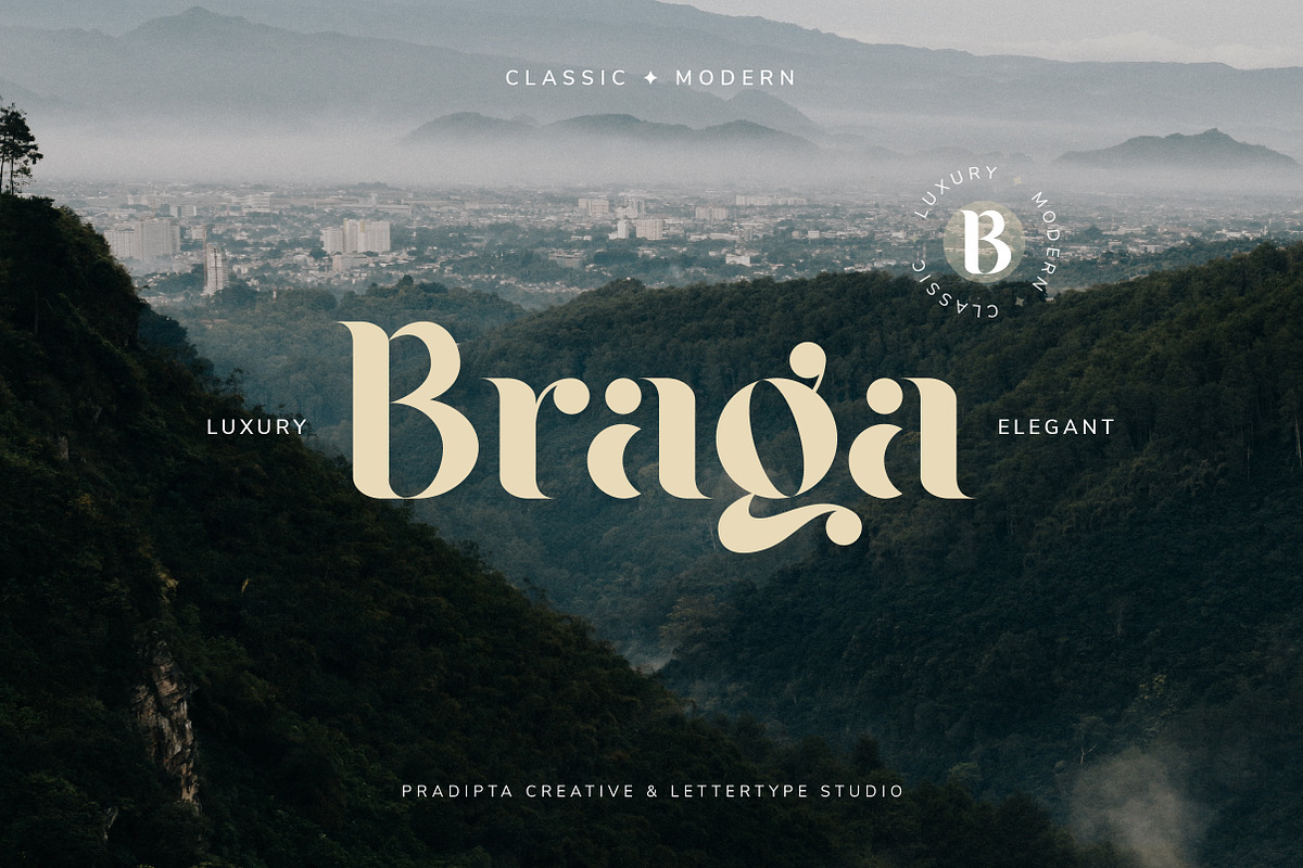 Braga Serif - Classic & Modern, a Serif Font by Lettertype Studio (Photo 1 of 10)